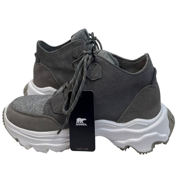 Sorel Sneaker Boot Kinetic Breakthru Caribou Womens 8 Quarry Gray WP Insulated - Picture 2 of 11